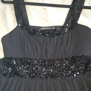 Black Sequin Top